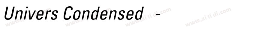 Univers Condensed 粗体字体转换